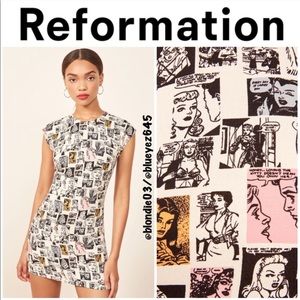 Reformation Lilah Comic Dress S